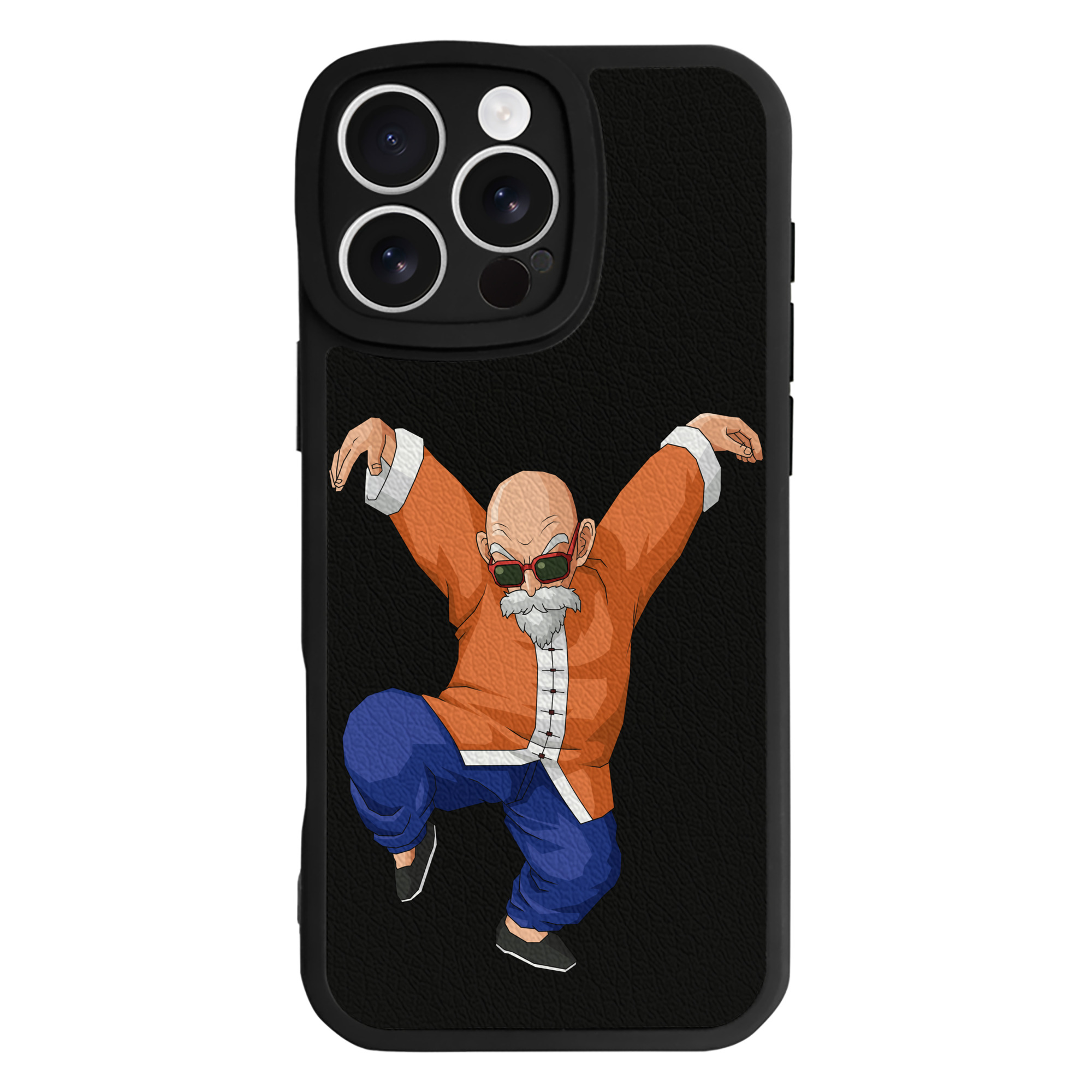 （画像用） ドラゴンボール 亀仙人（かめせんにん） DRAGON BALL Master Roshi Kame Sennin 【iPhone 16シリーズ対応】シリコンスマホケース（レザー調） 材質：シリコン